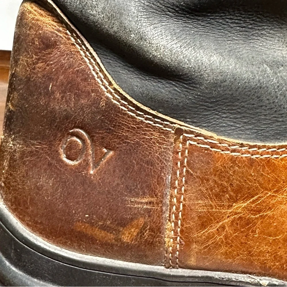 Ovation Tall Riding Boots Leather Size 40 US 9 P13126 Brown Black